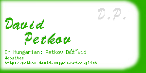 david petkov business card